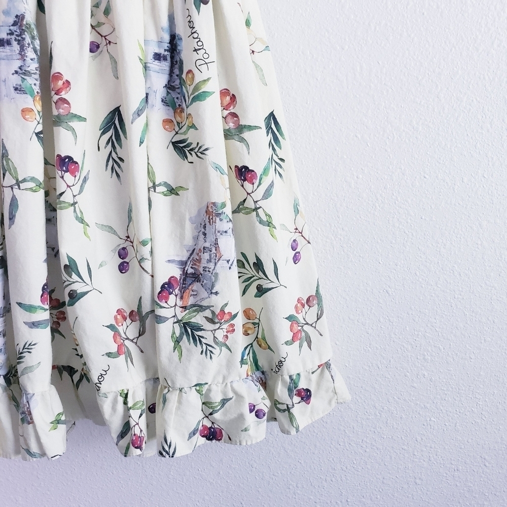 Patachou Floral Ruffle Ruched Fruit Dress - Picture 5 of 9